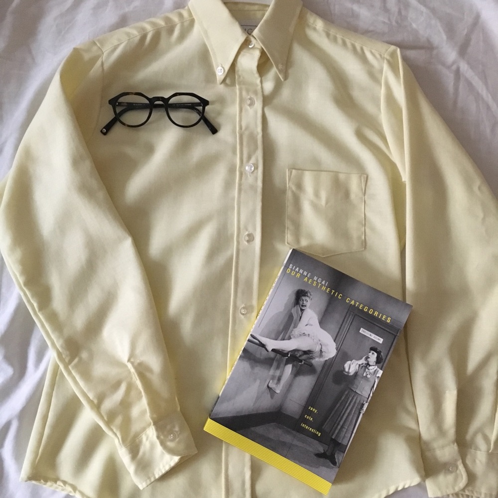 🌼 Vintage 1970s Pastel Yellow Button Down 🌼